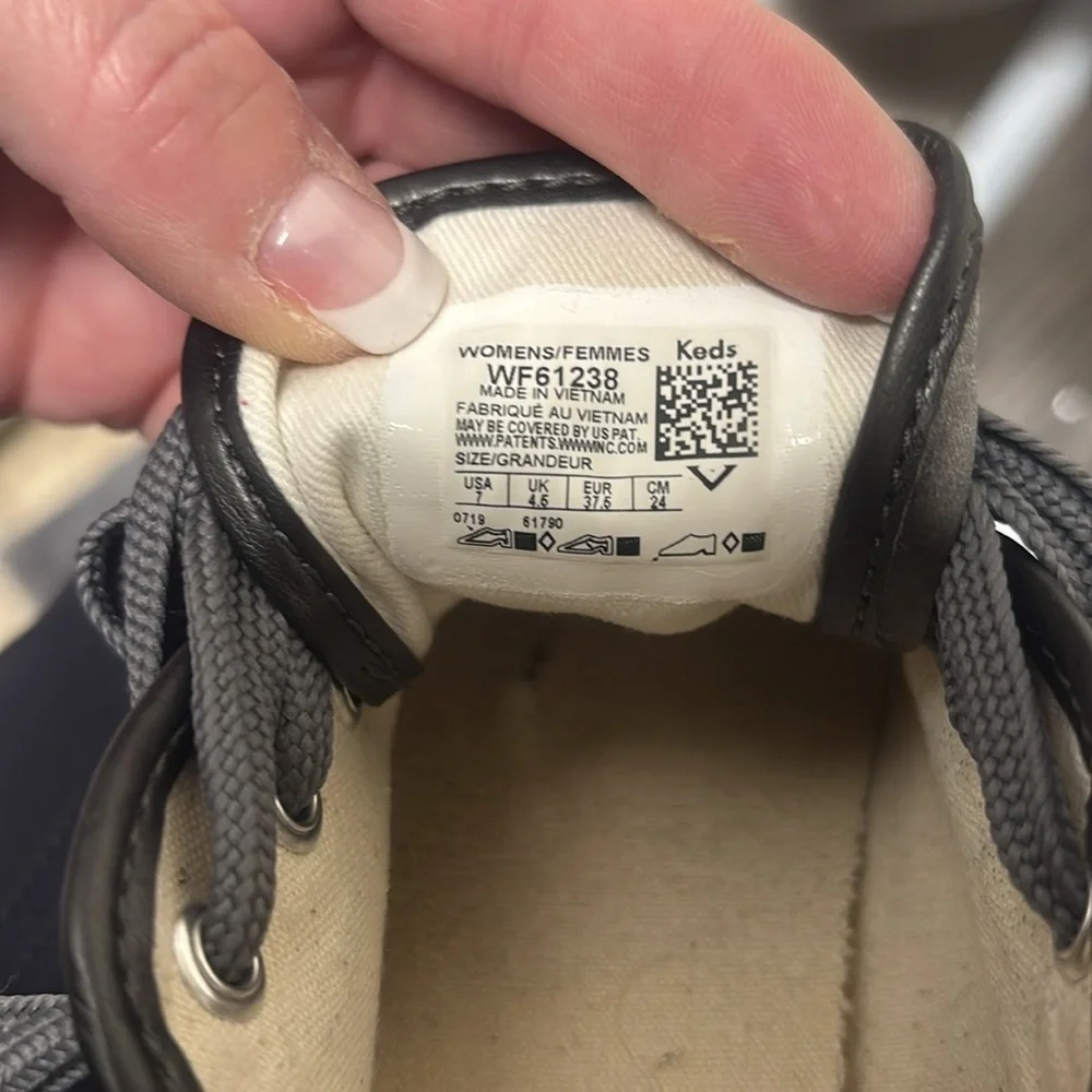 Keds Women's grey satin and leather  Sneakers - Picture 10 of 10
